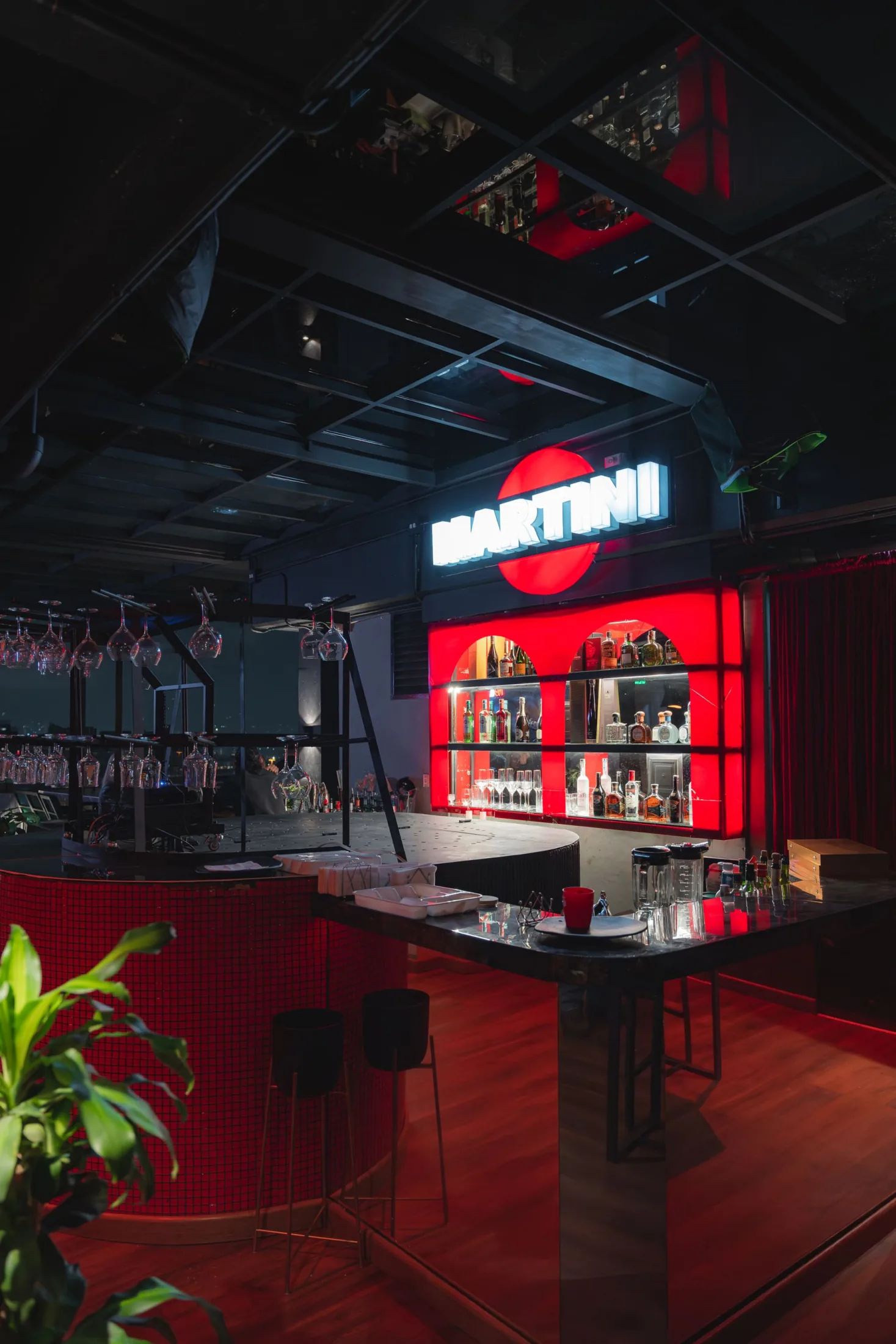 Martini rooftop bar